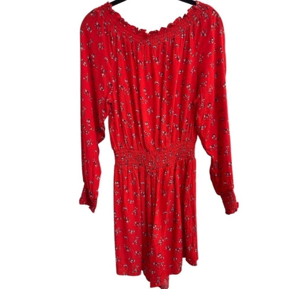 Kendall & Kylie Red Floral Off-Shoulder Romper - Size Women’s M - Picture 6 of 10